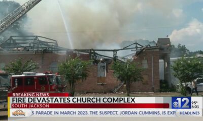 Fire damages Jackson church