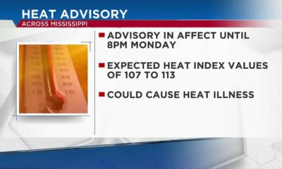 Heat advisory across Mississippi