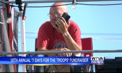 Double-amputee braves the heat to raise funds for fellow veterans