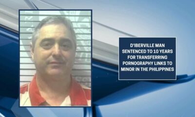 D’Iberville man sentenced to 10 years for transferring pornography links to minor in the Philippi…