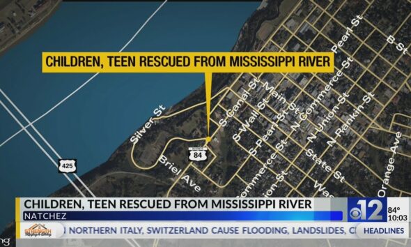 Children rescued from Mississippi River in Natchez