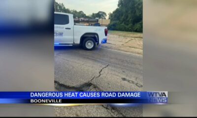 Heat being blamed for crack in Booneville road