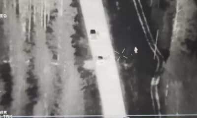 WATCH: Helicopter footage shows moment murder suspect is captured