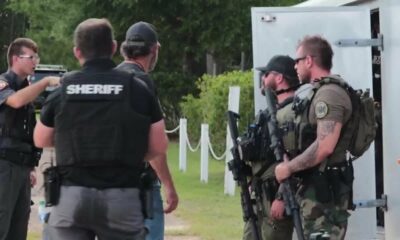 WATCH: Law enforcement agencies search for murder suspect near Wolf River Cemetery