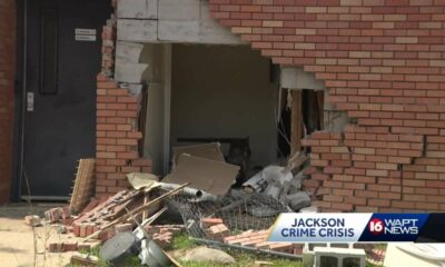 Jackson Police search for suspects who crashed car into hair salon