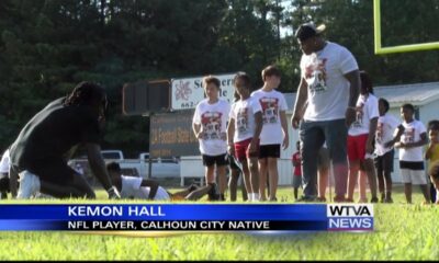 NFL player and Calhoun City native Kemon Hall hosted his 3rd annual summer football camp Saturday