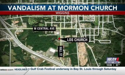 Police searching for suspects after vandalism of Wiggins church