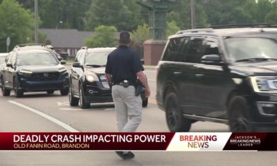 Hours after fatal crash, traffic blocked, power out because of broken power pole