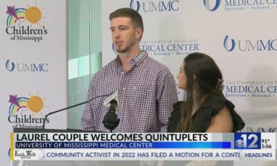 Mississippi couple welcomes quints at UMMC