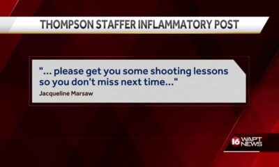 Thompson staffer fired over social media post