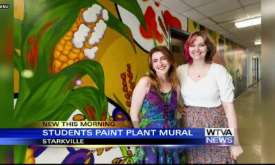 Students complete a mural project for Mississippi State