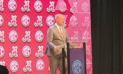 DeBoer and Tide Speak with Media at SEC Media Days