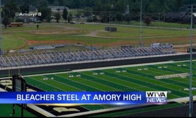 Bleachers being installed at new Amory High School football stadium