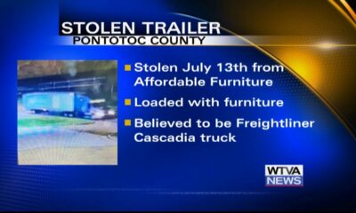 Trailer filled with furniture stolen in Pontotoc County