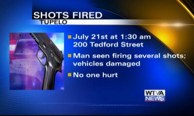 Parked vehicles, occupied home hit by gunfire over weekend in Tupelo