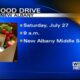 Food drive to be held in New Albany this weekend