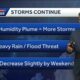 A tropical humidity plume means widespread storms Wednesday