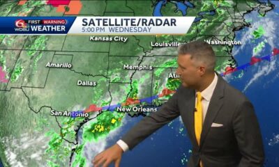 Tacking the last of showers out tonight, when storms are likeliest Thursday, when rain chances de…