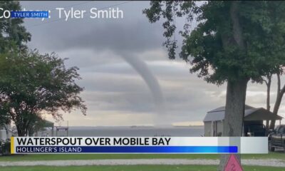Waterspout spotted over Mobile Bay
