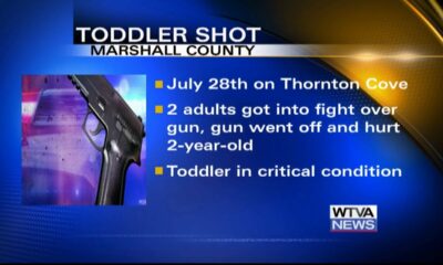 Toddler shot in the head in Marshall County