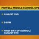 Powell Middle School open house