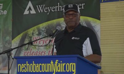 Transportation Commissioner Willie Simmons speaks at 2024 Neshoba County Fair