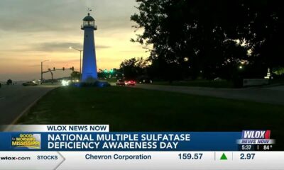 Biloxi Lighthouse lights up in blue for MSD Awareness