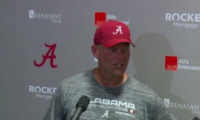 Kalen DeBoer speaks after Alabama football's first day of fall camp