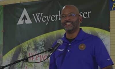 Public Service Commissioner De'Keither Stamps speaks at 2024 Neshoba County Fair