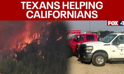 North Texas fire crews battle massive California wildfire