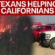 North Texas fire crews battle massive California wildfire