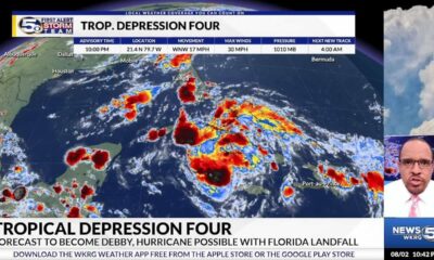 Tropical Depression FOUR forms, Approaching Hurricane Intensity by Sunday Night