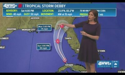 Tropical Storm Debby forms in the Gulf of Mexico heading to Florida