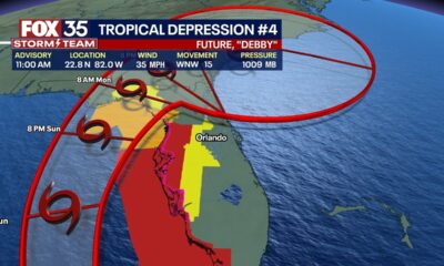 Tropical Depression 4 is entering the Gulf, inching closer to Florida