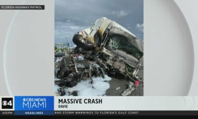 Gasoline tanker and semi crash on I-595 in Davie