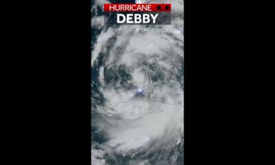 Satellite shows lightning strikes inside Hurricane Debby