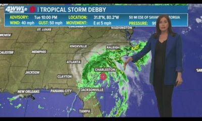 Latest on Tropical Storm Debby