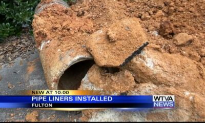 Pipe liners being installed in Fulton