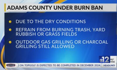 Adams County under burn ban