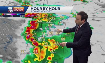 Forecast: A wet Monday morning becoming a very warm Monday afternoon