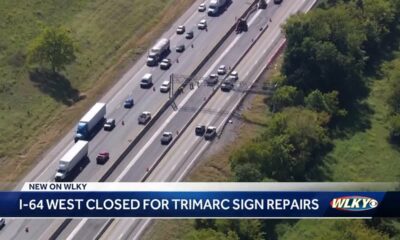 I-64 W closed for TRIMARC sign repairs