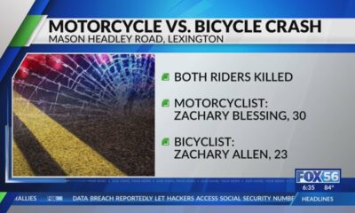 2 dead after motorcycle and bicycle collide in Lexington