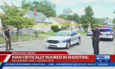 Man in critical condition after shooting on Delaware Avenue in Lexington