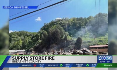 Former farm supply store in Breathitt County catches fire, Lower Main Street temporarily closed