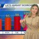 Late-August heat wave builds into Alabama next week. Temperatures near triple digits Wednesday. 7…