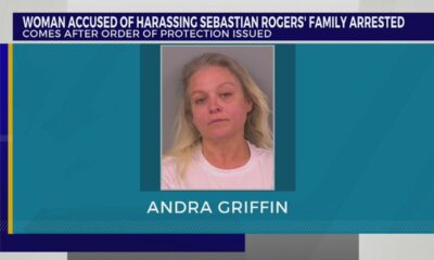 Woman accused of harassing Sebastian Rogers' family arrested