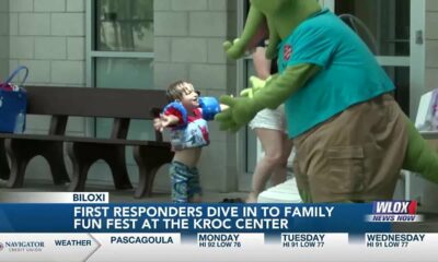 First responders dive into family fun at the Kroc Center