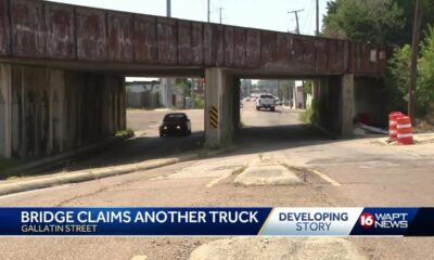 Another truck gets stuck under Gallatin Street Bridge