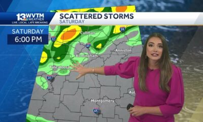 Alabama's weather forecast is very hot through Thursday, Rain and thunder are possible at times F…