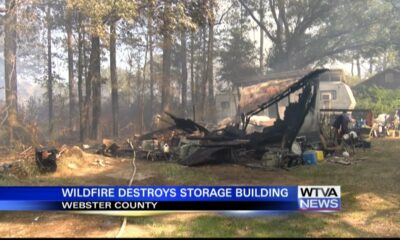 Family loses storage building filled with belongings during fire